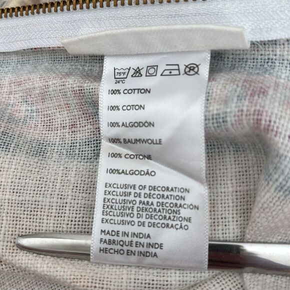 Anthropologie Risa Square Pillow Cover Zippered 20” x 20” - Picture 8 of 11